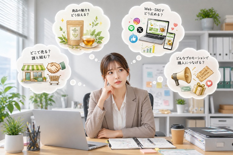 売れる健康茶をどうやって売っていこう？